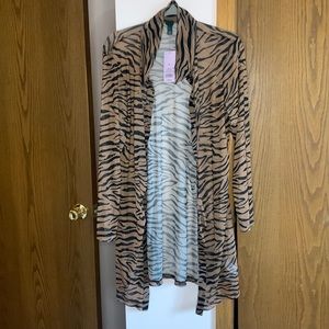 NWT Wild Fable sheer tiger print cardigan
